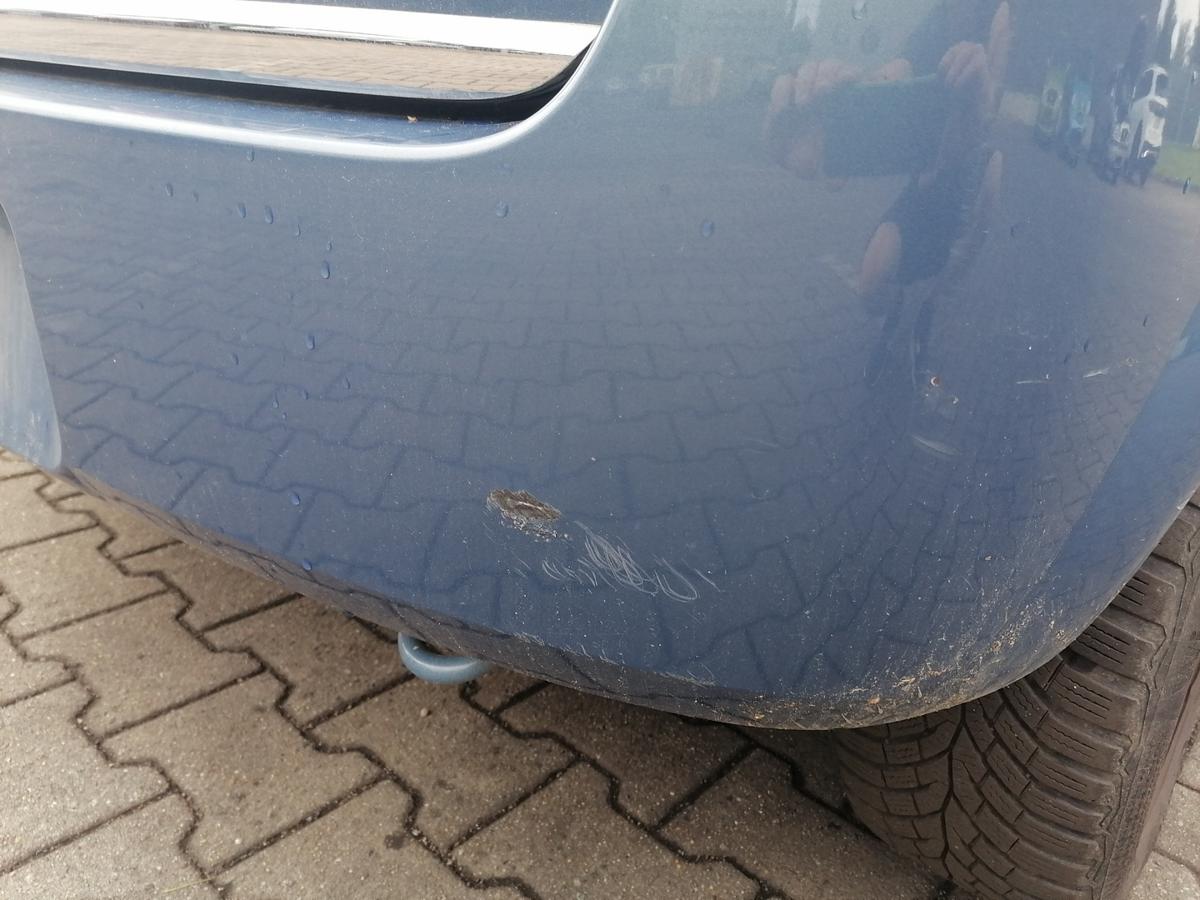 Opel Meriva A original Sto&szlig;stange Stossf&auml;nger hinten Blaumetallic Z21T Eisenherz Bj.2008